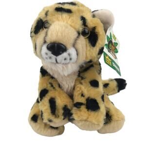 Wild Republic Mini Cuddlekins Cheetah Plush 8" Cat Stuffed Animal 2014 K&M Tags